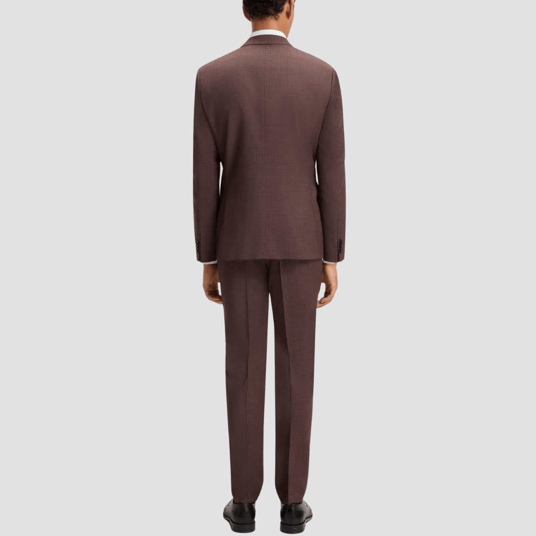 boss dark brown suit