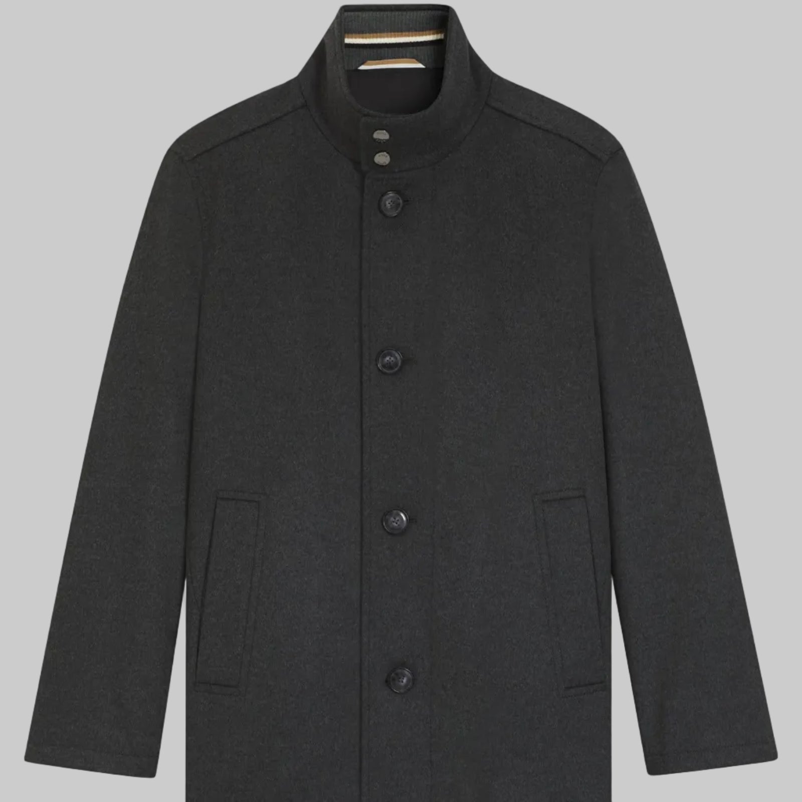 grey coat on white background