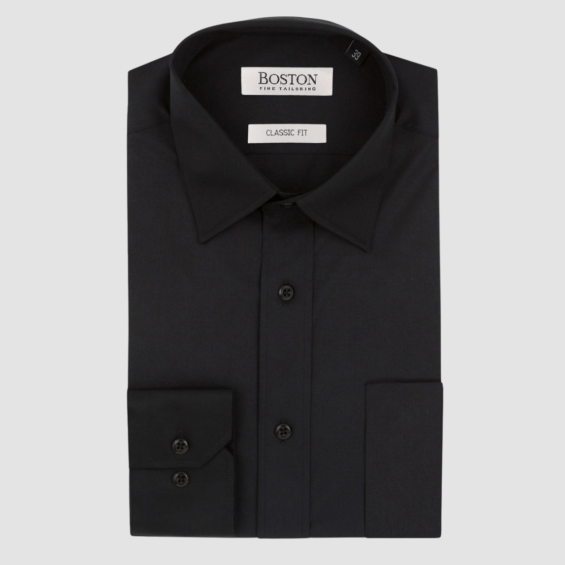 Men’s Classic Fit Brooke Business Shirt in Black.