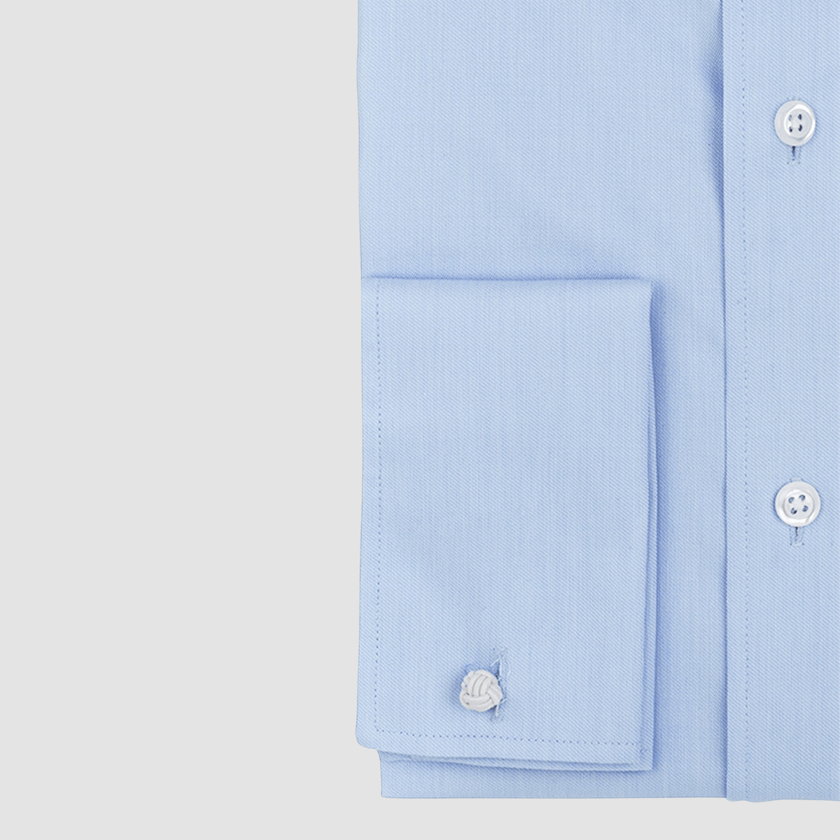 Boston’s Liberty Blue French cuff shirt in a modern slim fit with classic collar and tailored darts.