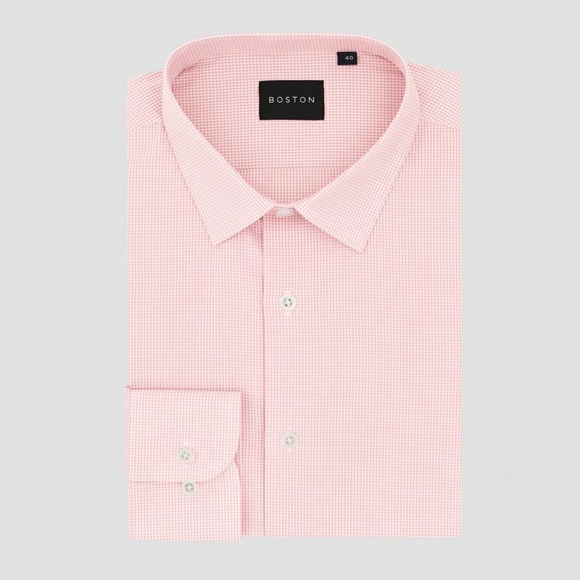 Boston Liberty Pink Microcheck Business Shirt