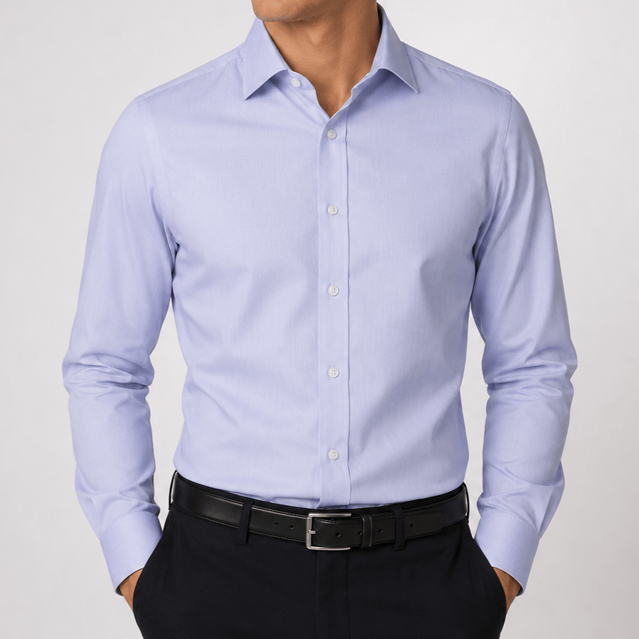 Boston Slim Fit Men's Liberty French Cuff Shirt in Mauve Cotton Blend