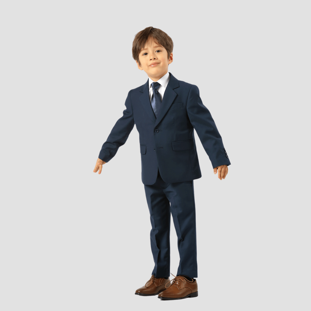 Boulvandre Kids Slim Fit Bellaggio Suit in Blue