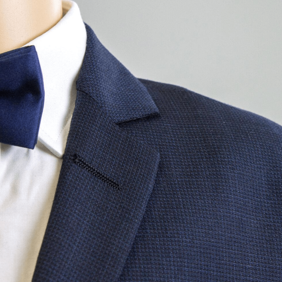 Boulvandre Kids Slim Fit Bradley Birdseye Suit in Navy Blue