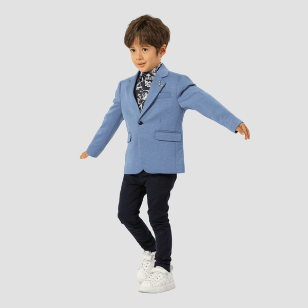 Boulvandre Kids Slim Fit Scuzzatti Sports Jacket in Blue – Mens