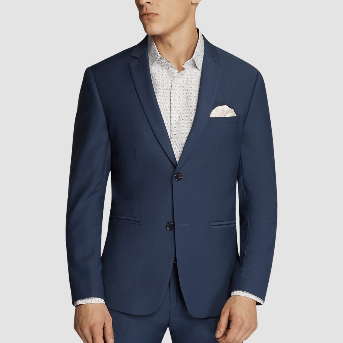 Boulvandre Mens Slim Fit Scuzzatti Suit in French Blue