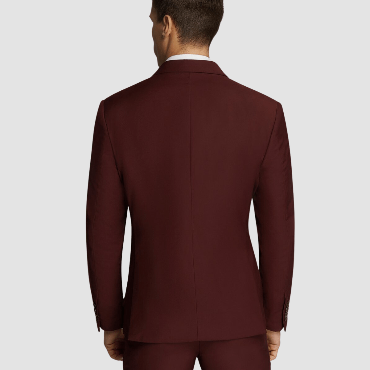 Boulvandre Mens Slim Fit Scuzzatti Suit in Maroon