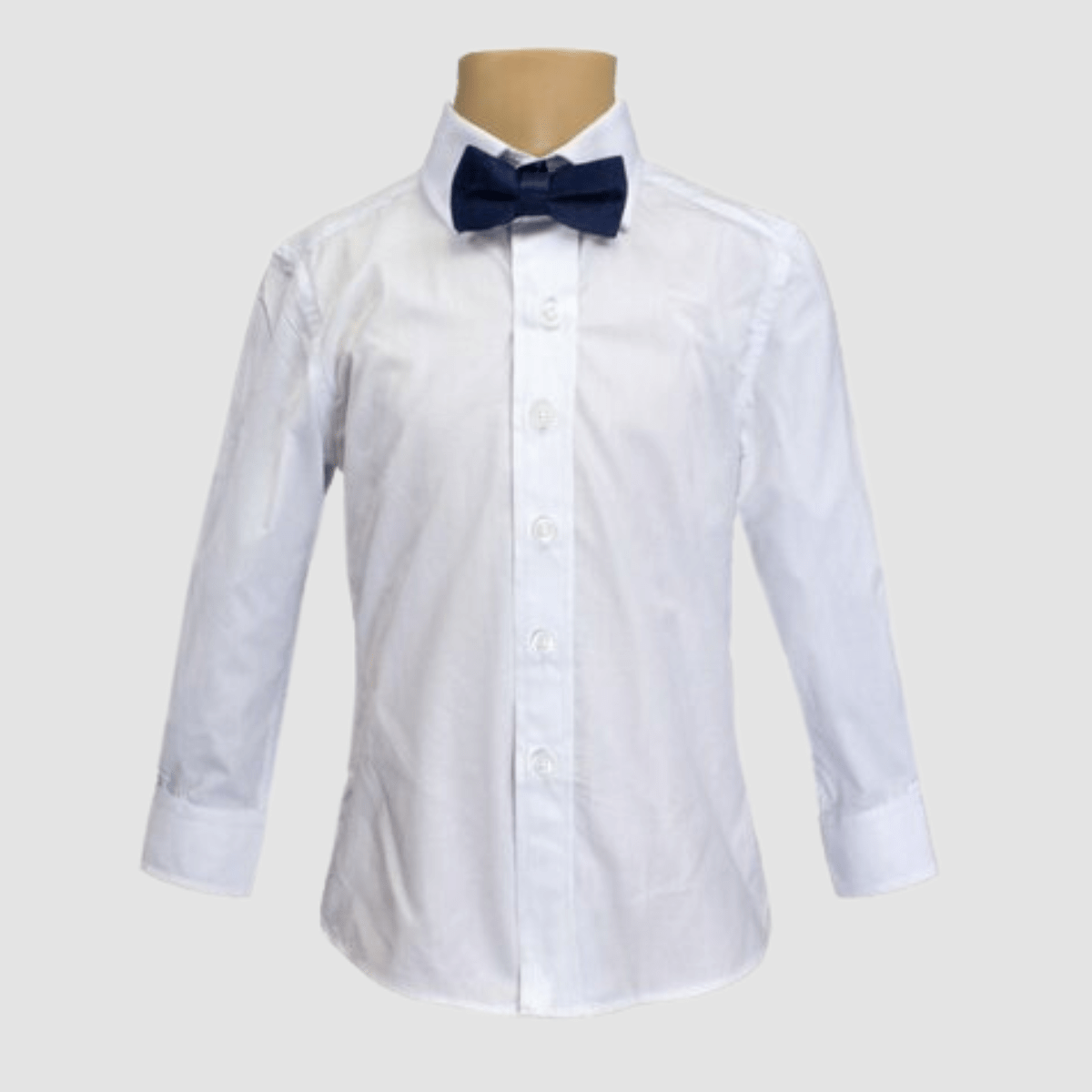 Boulvandre Kids Slim Fit Scuzzatti Poplin Dress Shirt in White