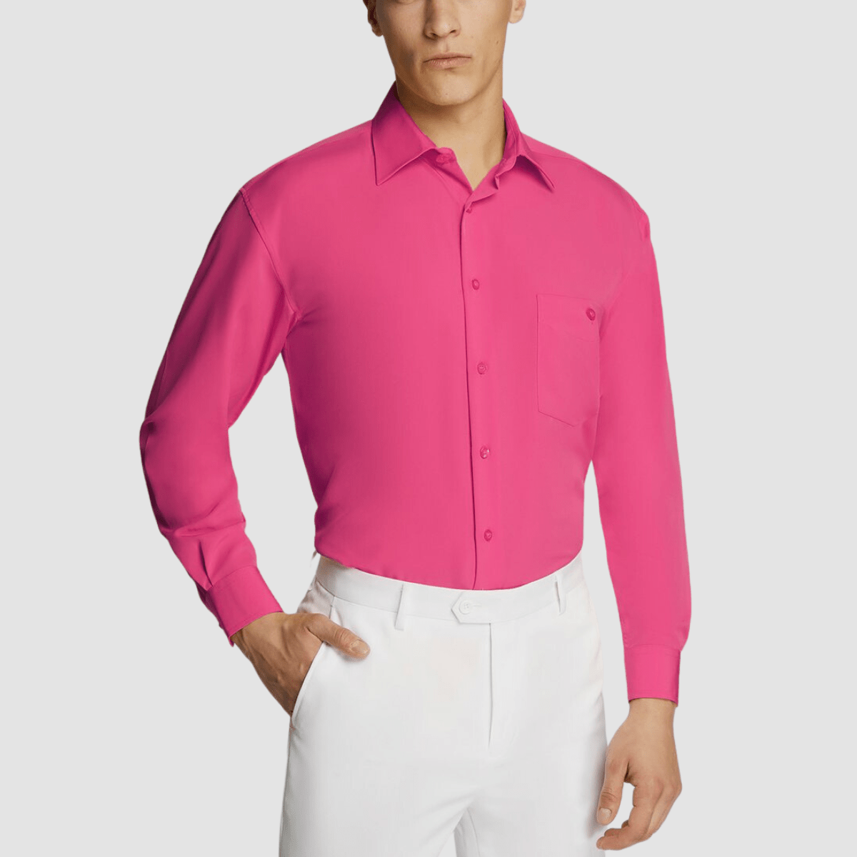 Boulvandre Kids Classic Fit Ambassador Collection Dress Shirt in Hot Pink