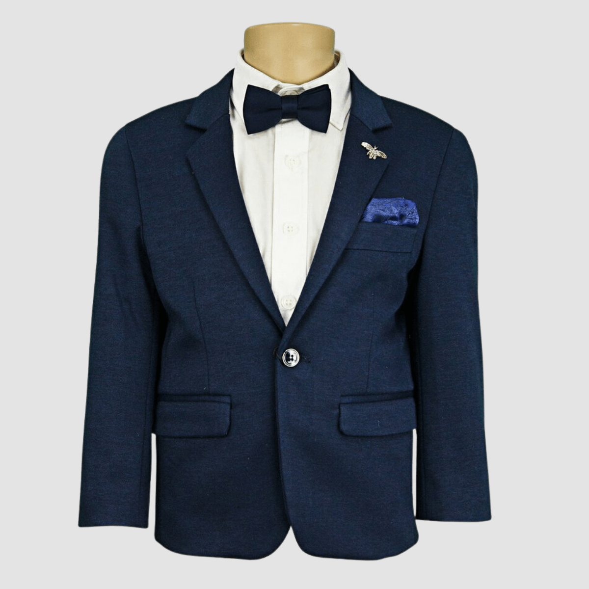 Boulvandre Kids Slim Fit Scuzzatti Sports Jacket in Navy
