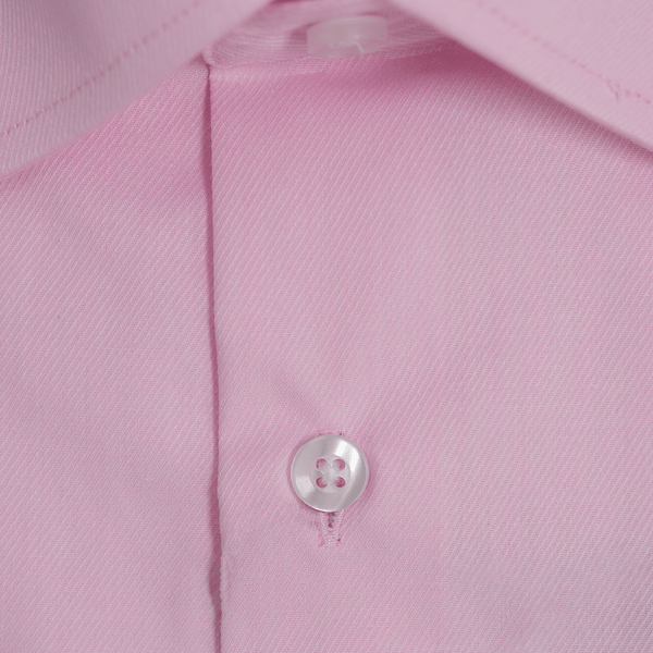 Boulvandre Mens Slim Fit Scuzzatti Twill Weave Shirt in Pink