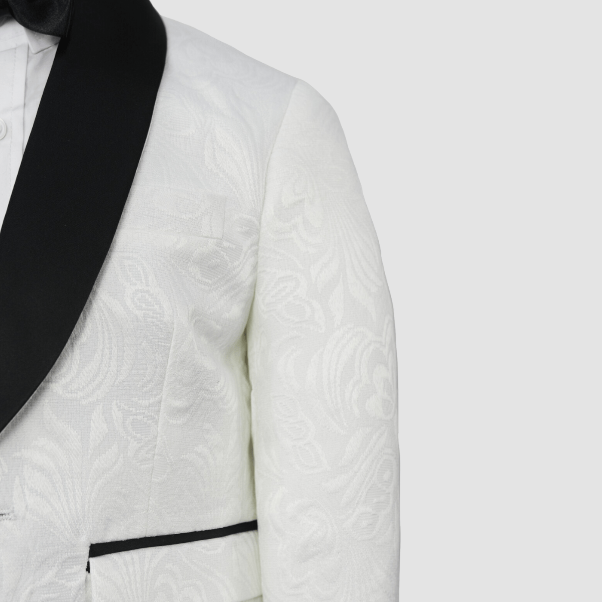 Boulvandre Kids Varce Italia Brocade Dinner Suit Jacket in Ivory