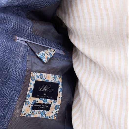 Brooksfield Men's Subtle Checked Sports Jacket in Blue