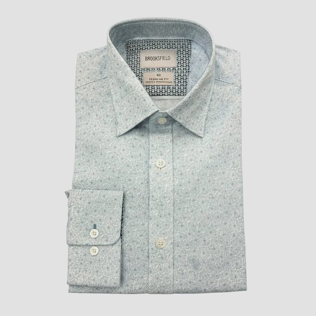 blue floral shirt