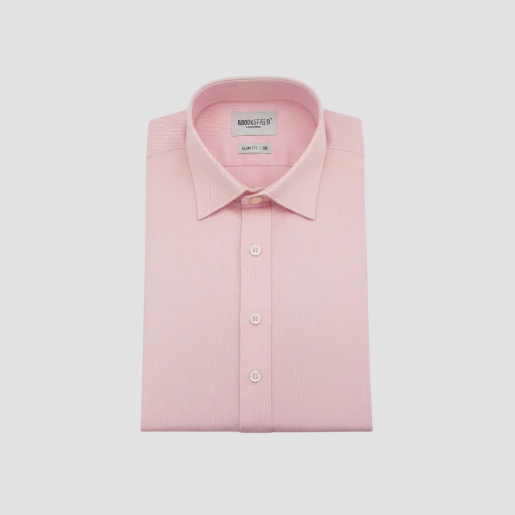Brooksfield Slim Fit Shirt in Pink Texture