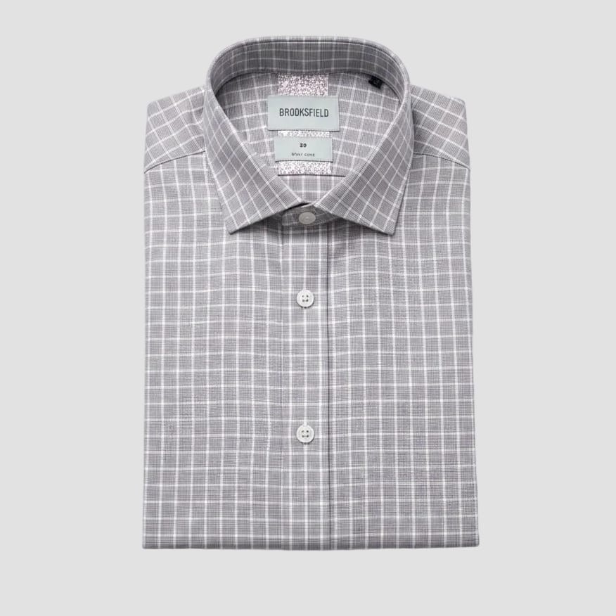 taupe checkered shirt