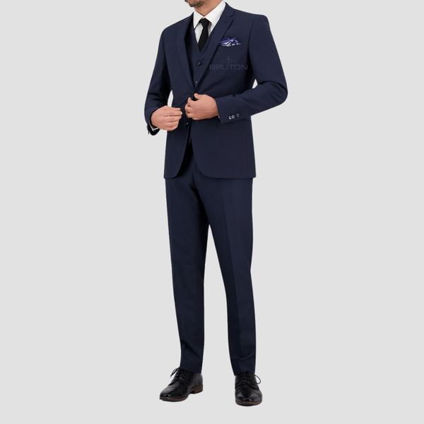 Bruton Slim Fit Mens Jose Suit in Charcoal FT6