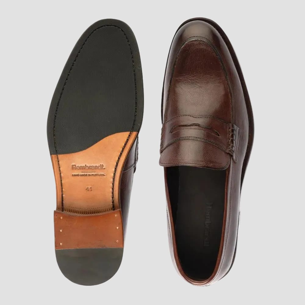 Rembrandt Boston Leather Loafer in Brown