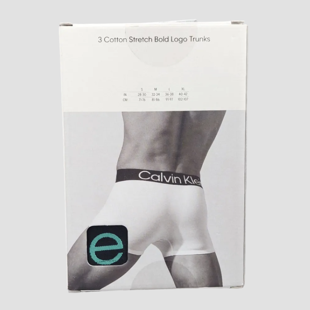 Calvin Klein Low Rise Trunks 3 Pack in Black