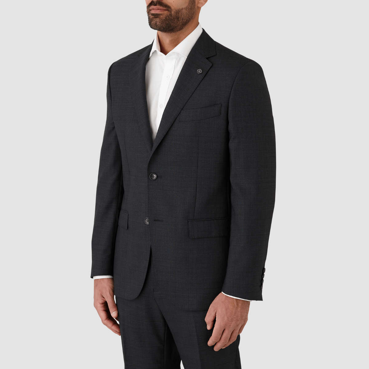 Cambridge Classic Fit Pure Merino Wool Morse Suit in Charcoal