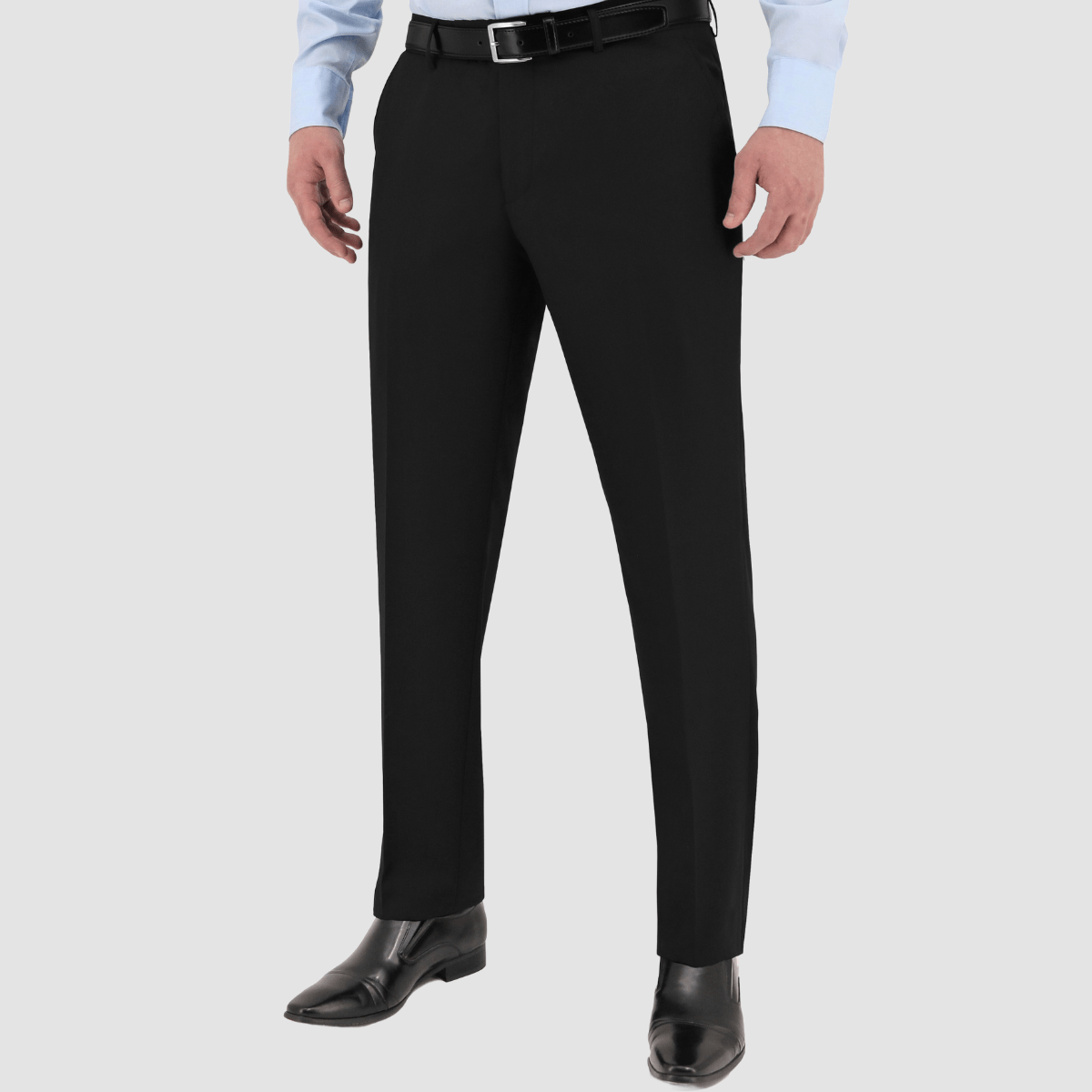 Slim‑fit Cam trouser in black by Christian Brookes with lightweight comfort.