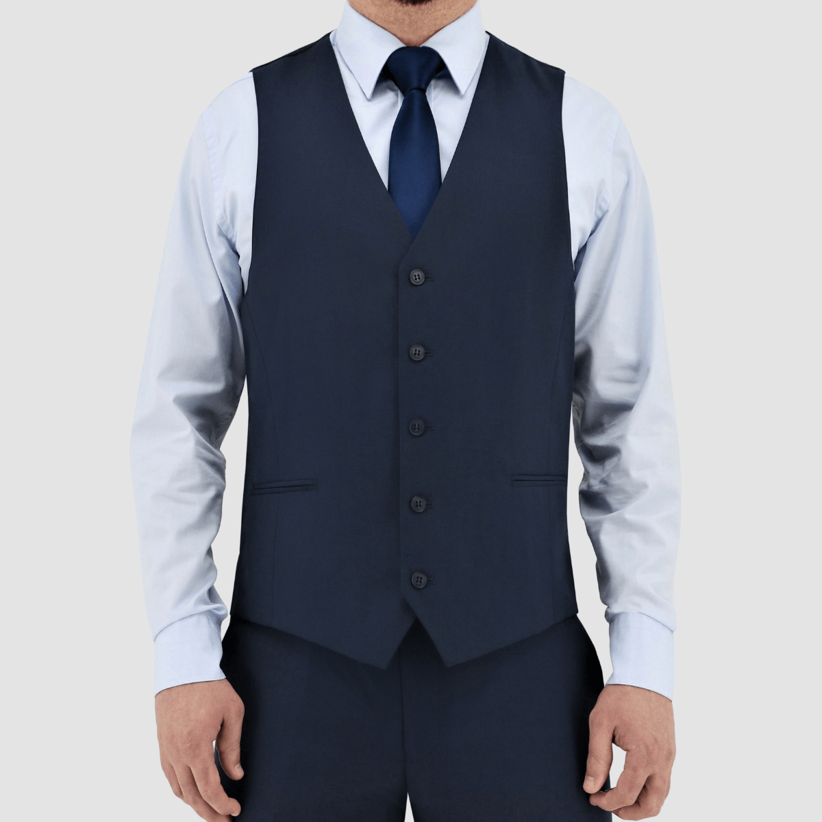 Christian Brookes Slim Fit Ryan Vest in Blue.