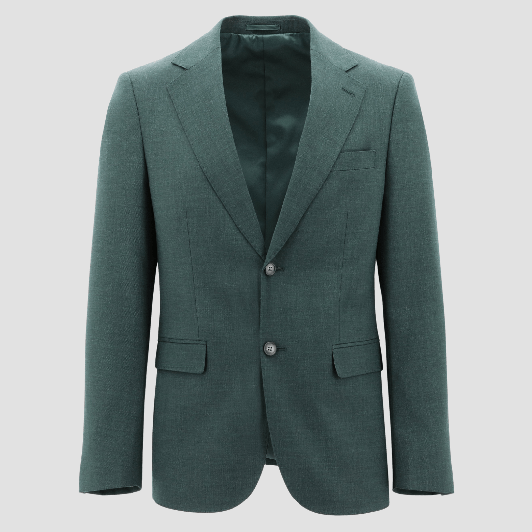A navy slim fit Turin Edward preset suit by Christian Brookes with peak lapel and tapered Edward trousers.