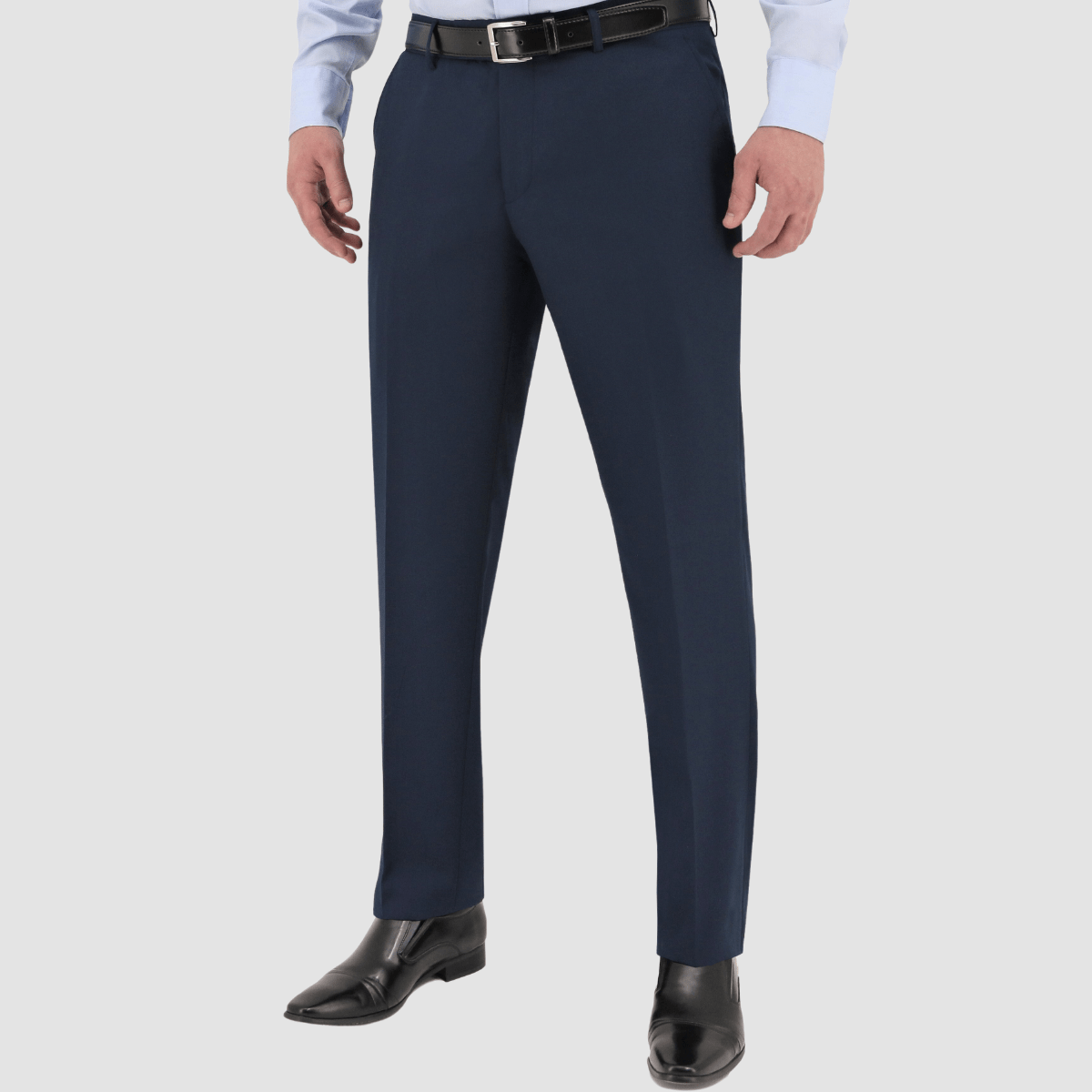 Front view of the Christian Brookes Classic Fit Cam Trouser in Deep Blue