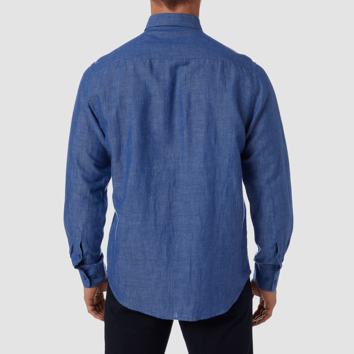 CIty Club Resort Mens Linen Shirt in Indigo