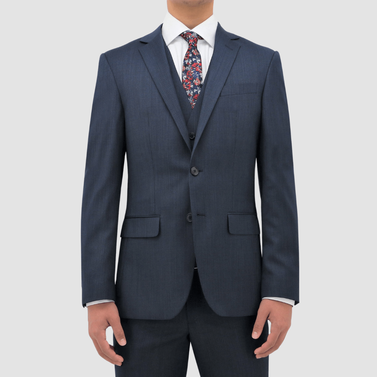 Daniel Hechter classic fit michel suit in blue pure wool DH101-12 - Big Man Sizes