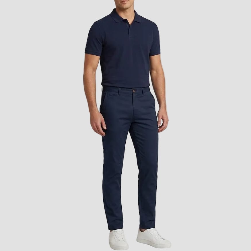 Men’s Slim Fit Chino in Navy by Daniel Hechter