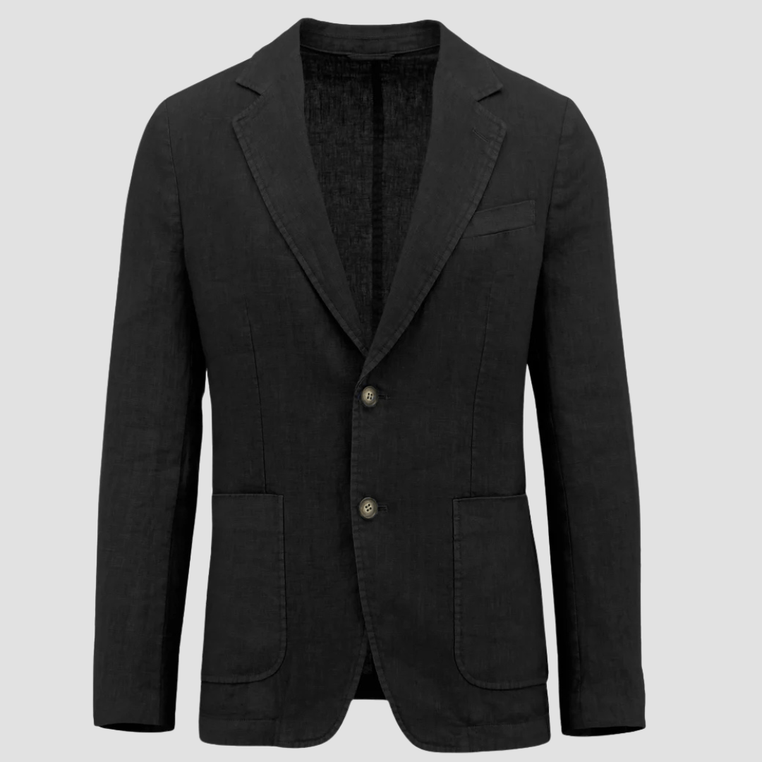 Daniel Hechter's black Modena Imola linen suit