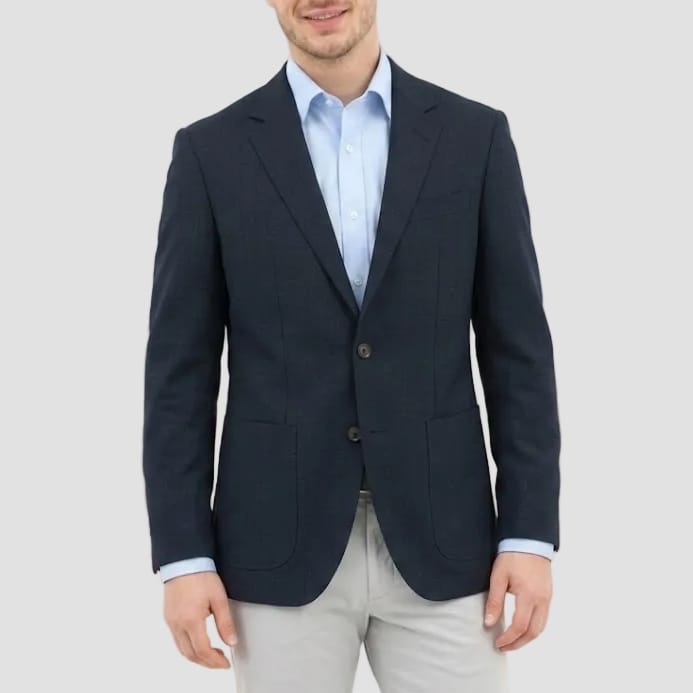 Prague Sports Jacket in Navy by Daniel Hechter.