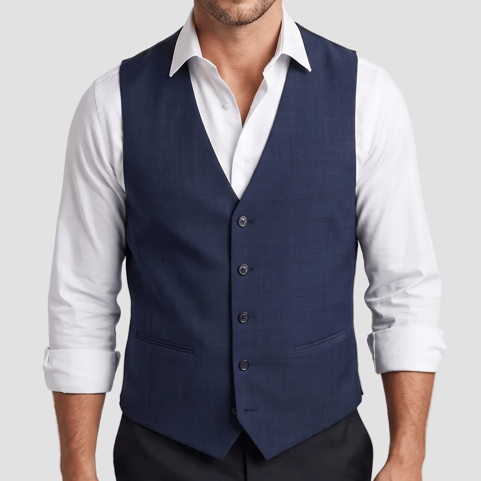 Daniel Hechter Men’s Slim Fit Ryan Vest in Blue