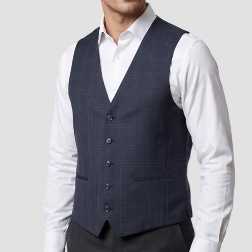 Men’s Slim Fit Ryan Vest in Navy by Daniel Hechter