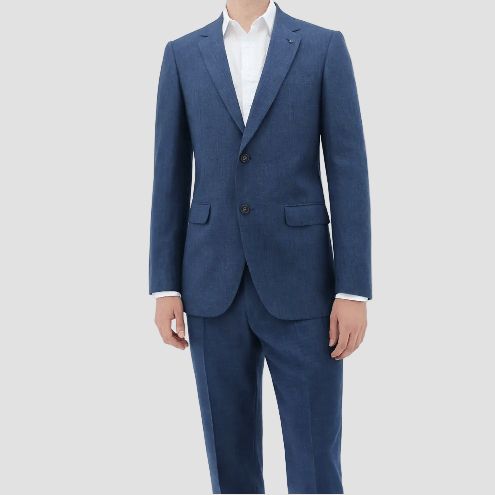 Slim fit linen cotton Shape Buggy suit with breathable stretch and a lighter buggy lined jacket.