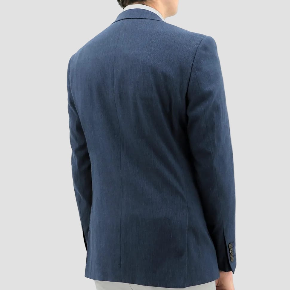 Slim fit linen cotton Shape Buggy suit with breathable stretch and a lighter buggy lined jacket.