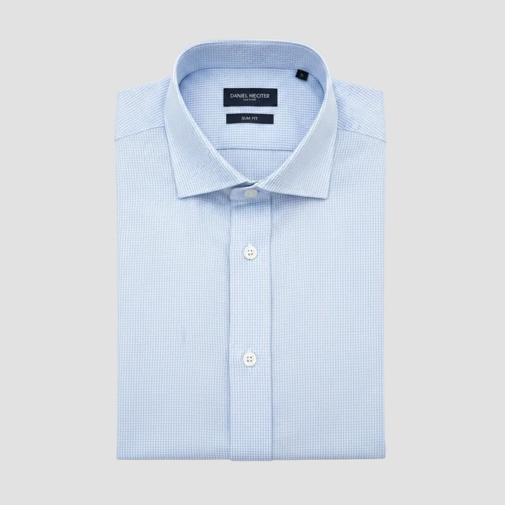 blue plaid daniel hechter shirt