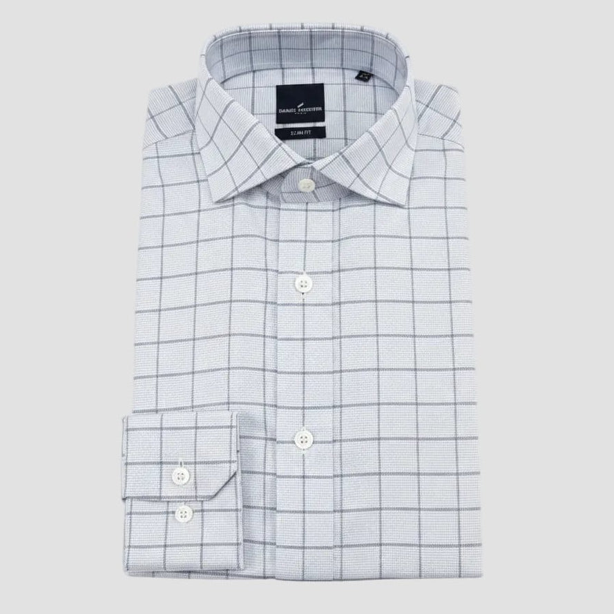 Daniel Hechter Slim Fit Shirt in Grey Large Check