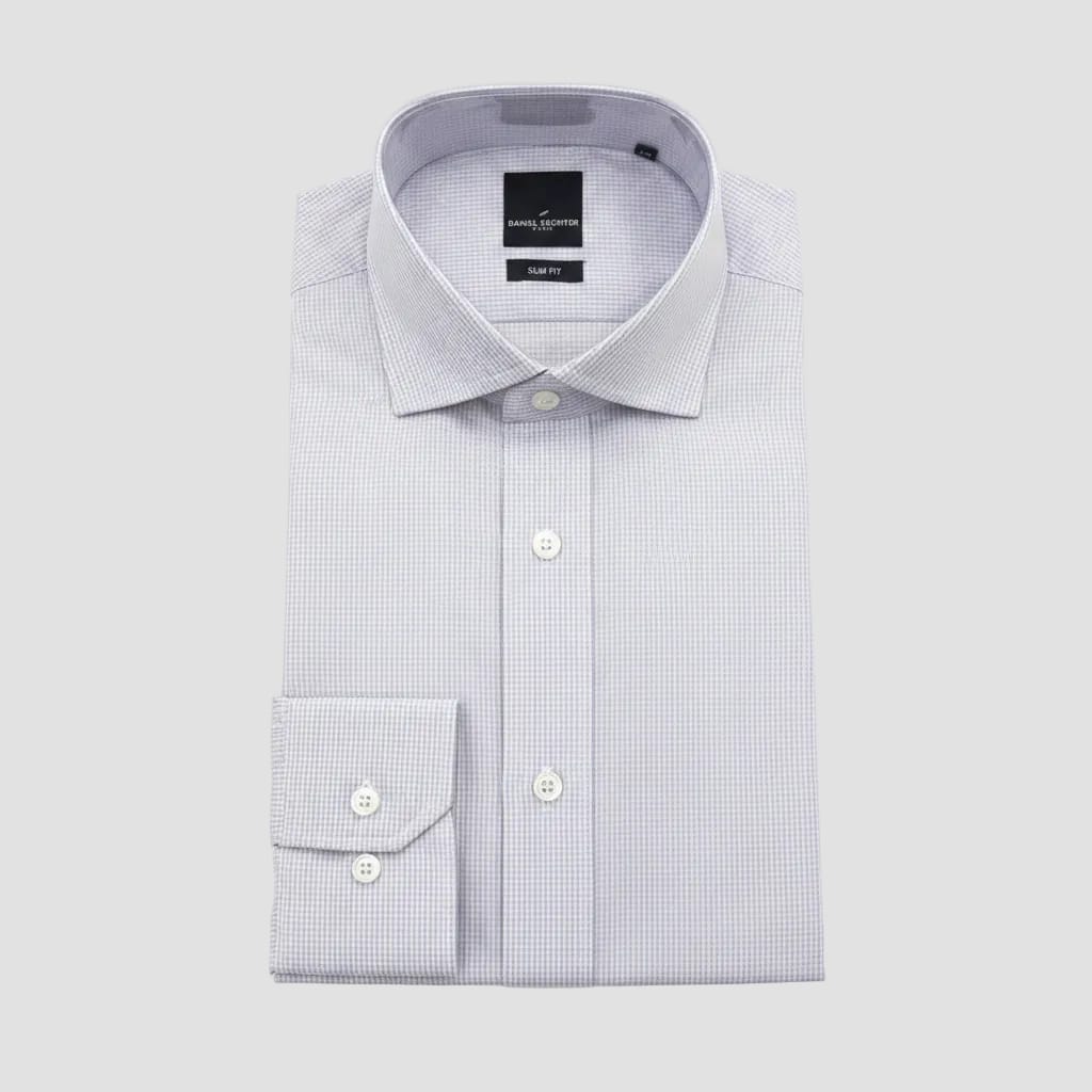 lilac check shirt daniel hechter