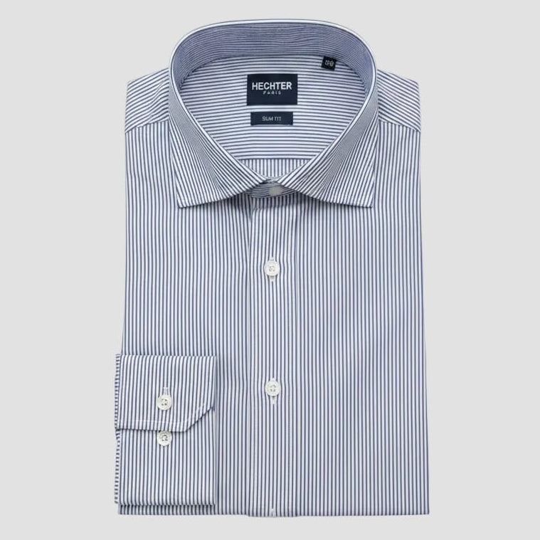 Daniel Hechter Slim Fit Shirt in Navy Stripe