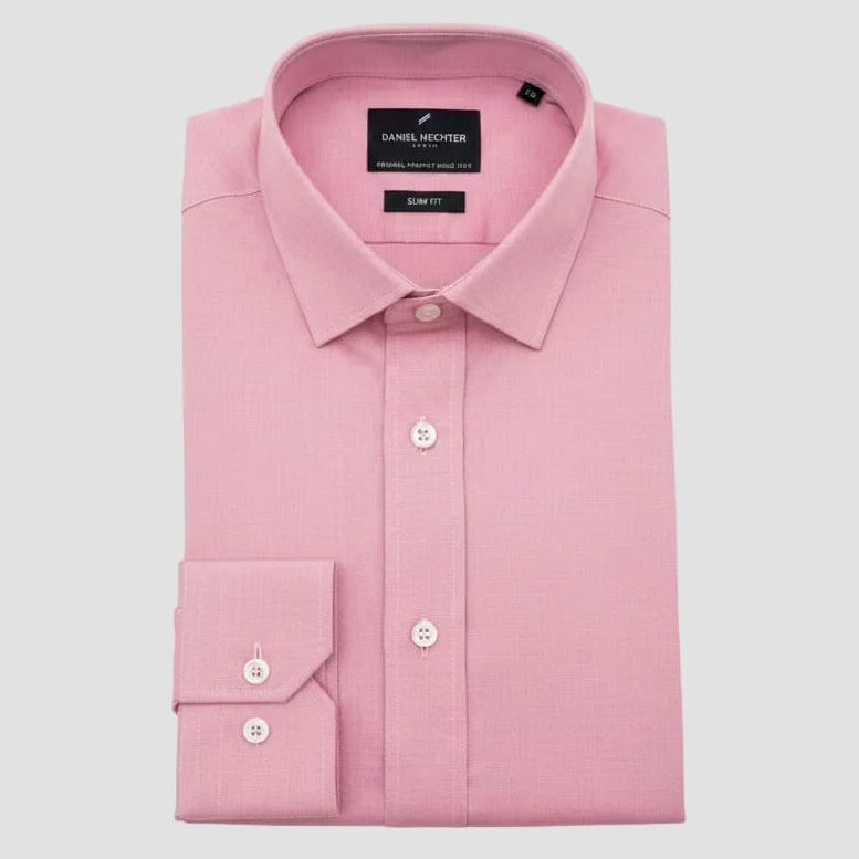Daniel Hechter Slim Fit Shirt in Pink Texture