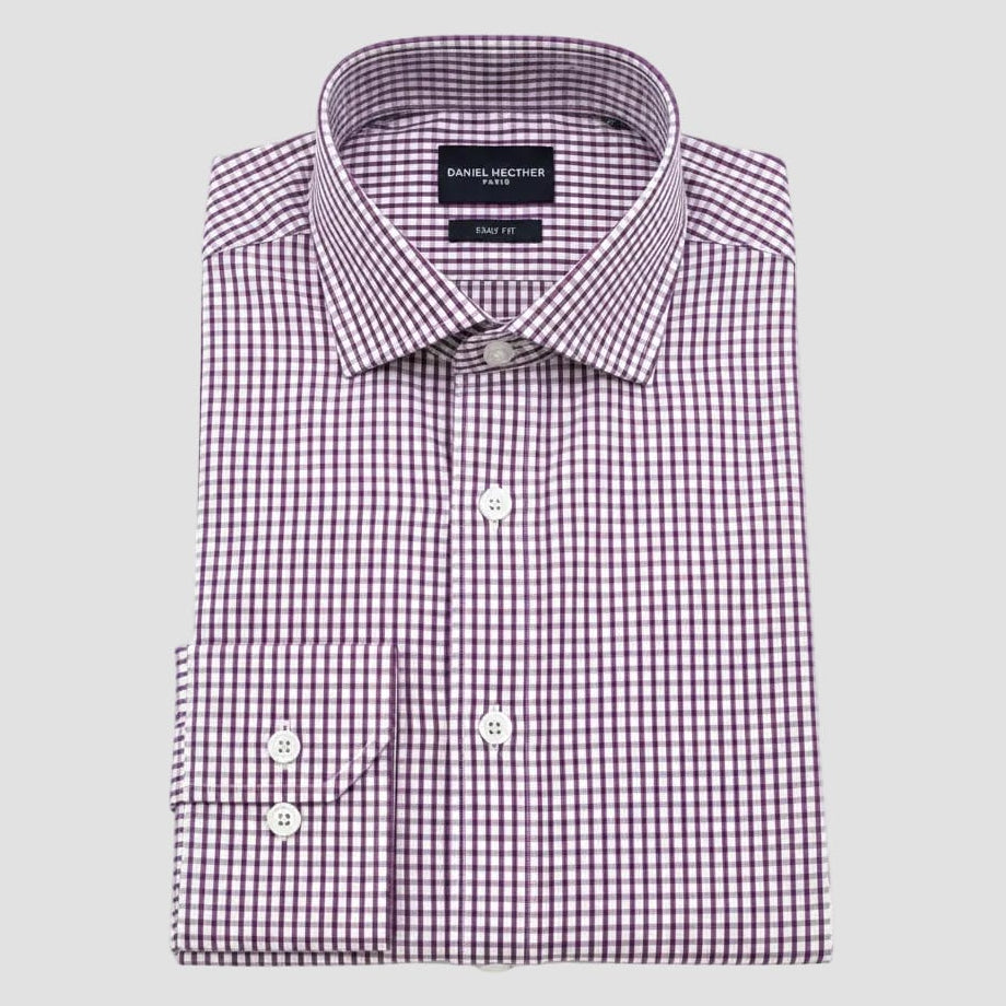 Daniel Hechter Slim Fit Shirt in Purple Check