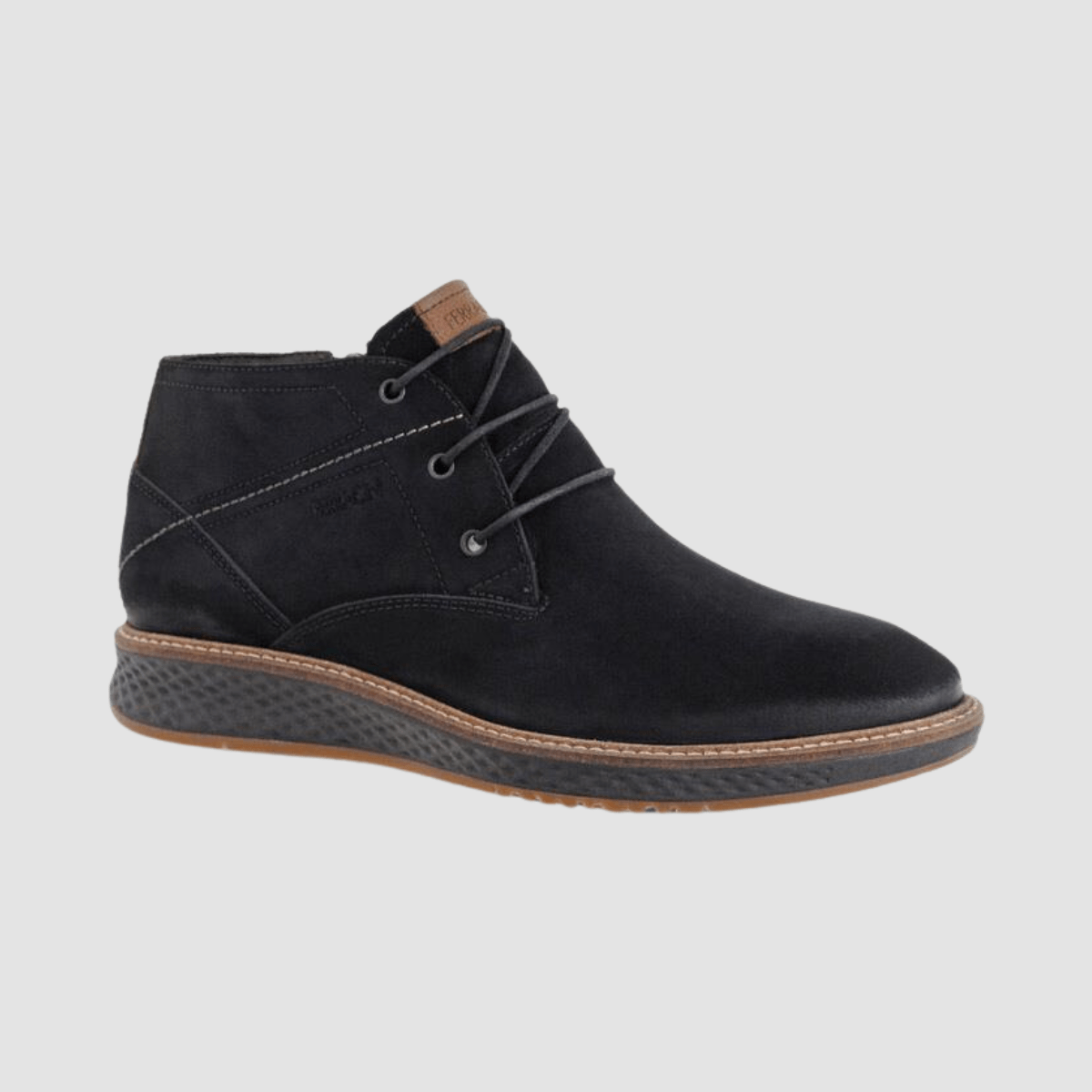 Ferracini kye mens desert boot in black suede