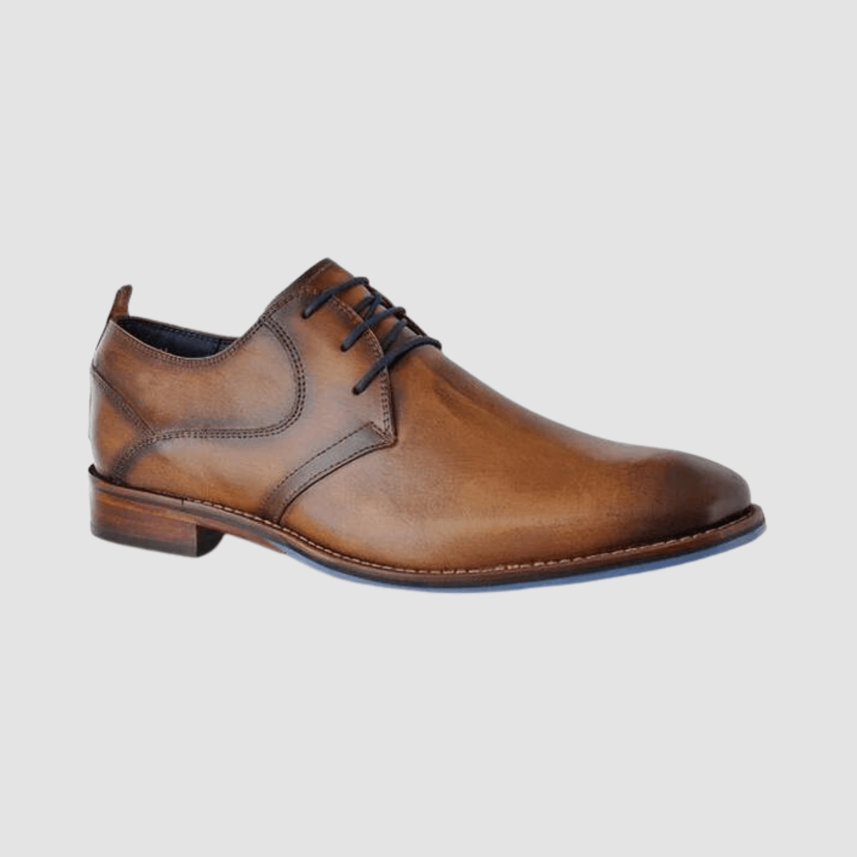Ferracini Izett mens leather lace up shoe in washed tan