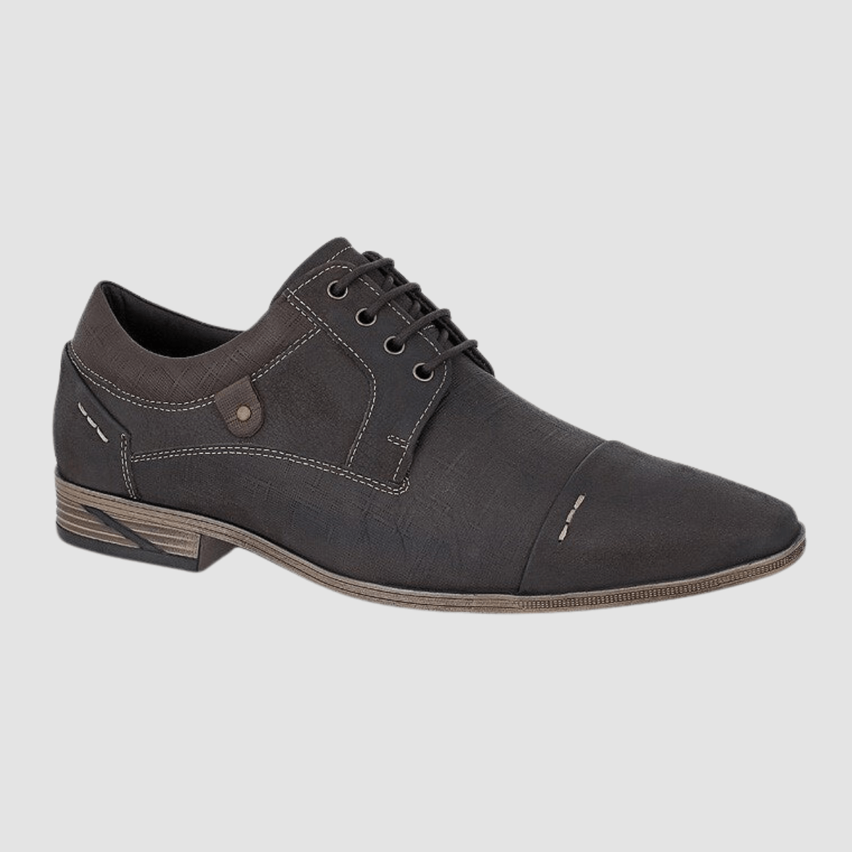 Ferracini julio mens textured leather shoe in brown