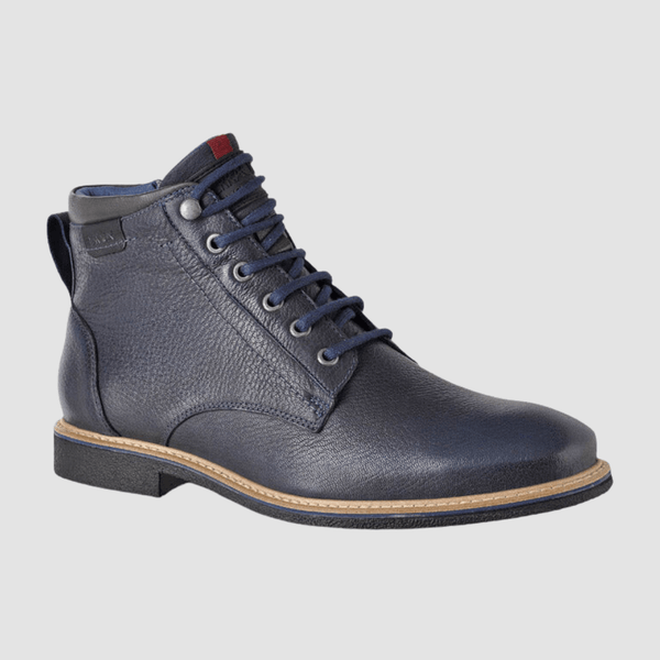 Ferracini Osbar Mens Textured Leather Boot in Navy