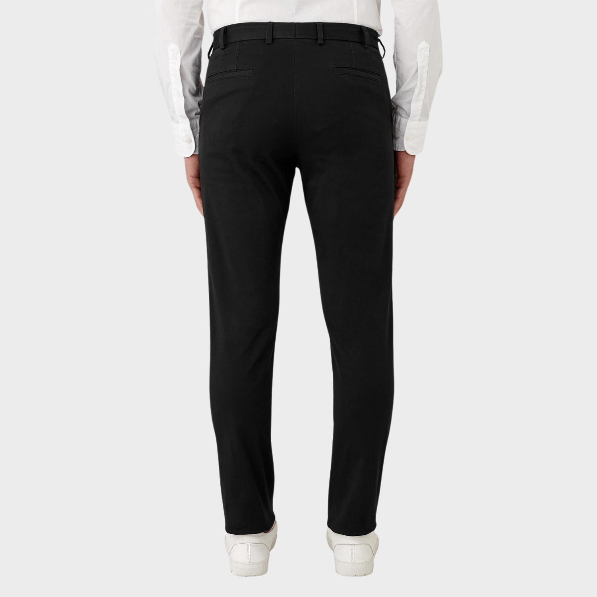 Flinders Mens Tailored Fit Burleigh Chino Pant in Black