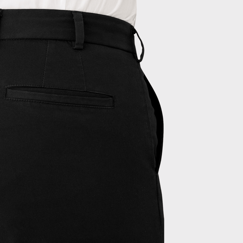 Flinders Mens Tailored Fit Burleigh Chino Pant in Black