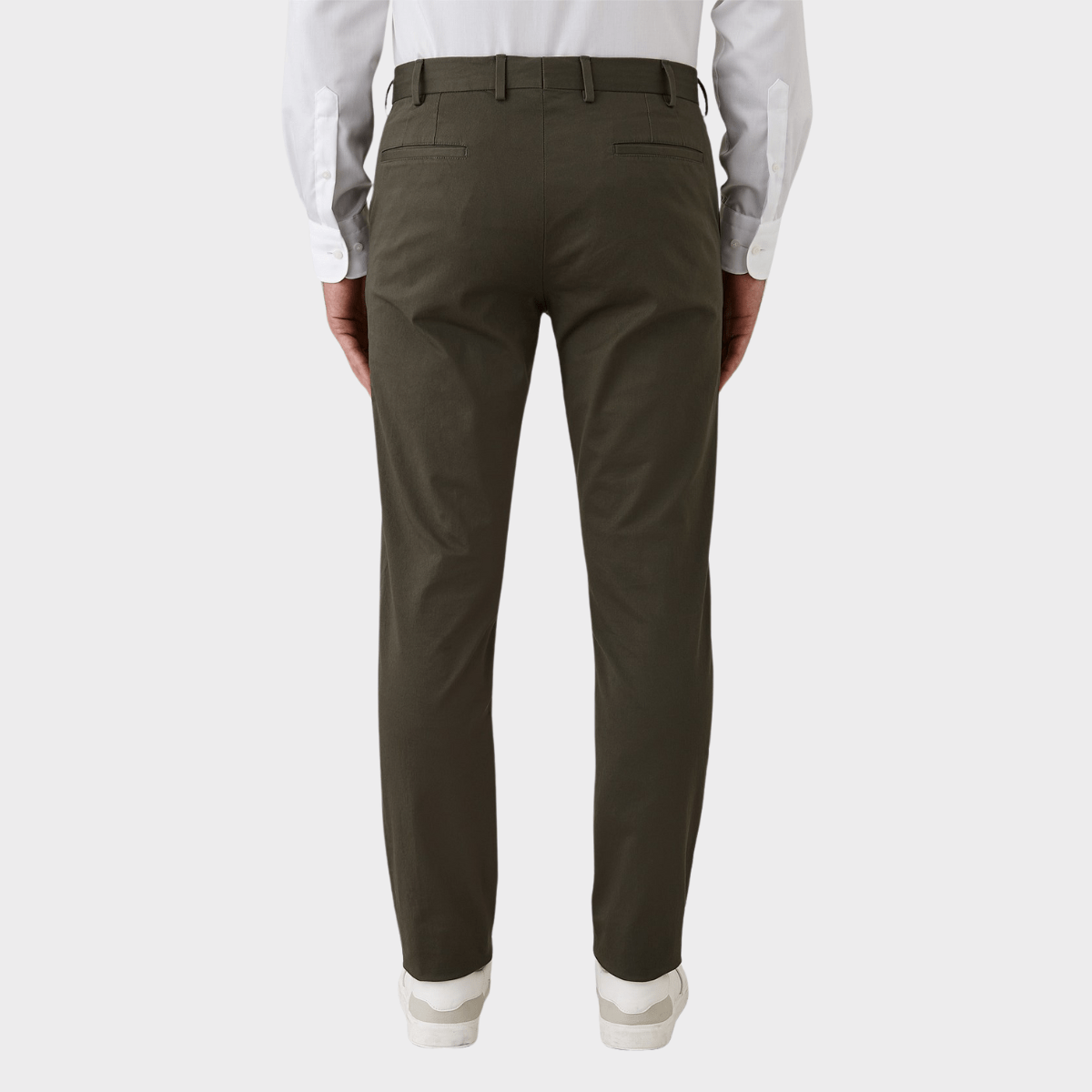 Flinders Mens Tailored Fit Burleigh Chino Pant in Green